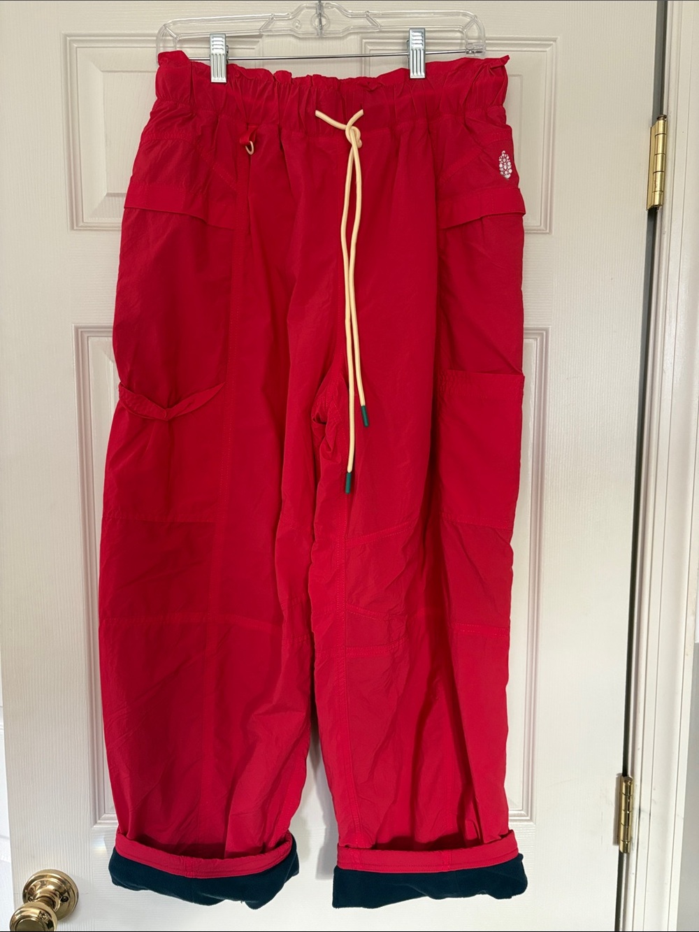 FP Movement by Free People In The Wild Fleece Lined Hike Pants Victory Red